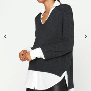 Brochu Walker The Looker Layered V-Neck Dark Blue XS